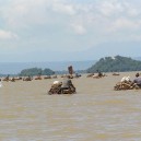 Lake Tana, on market day in Bahir Dar, becomes a hive of activity as residents transport goods between the town and numerous islands.