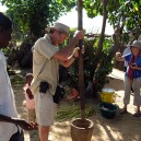 Gerry decided to have a go at grinding maize the traditional way near Divundu in Namibia. He was surprised at just how tough it was!