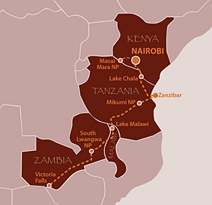 Dr Livingstone Safari Map